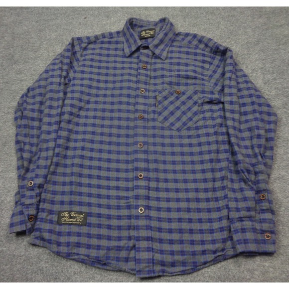 Vermont Flannel Company Other - Blue Plaid Men's Casual Button Down Shirt